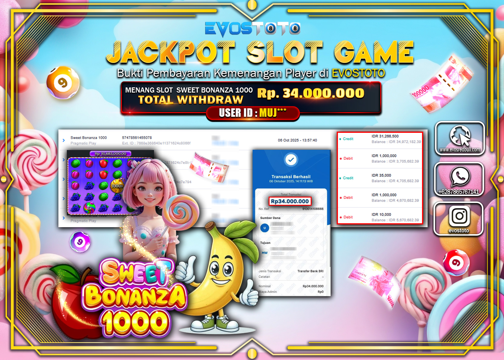 PEMBAYARAN JACKPOT SLOT MANIA OLYMPUS Rp.17.000.000 DI BAYAR LANGSUNG !
