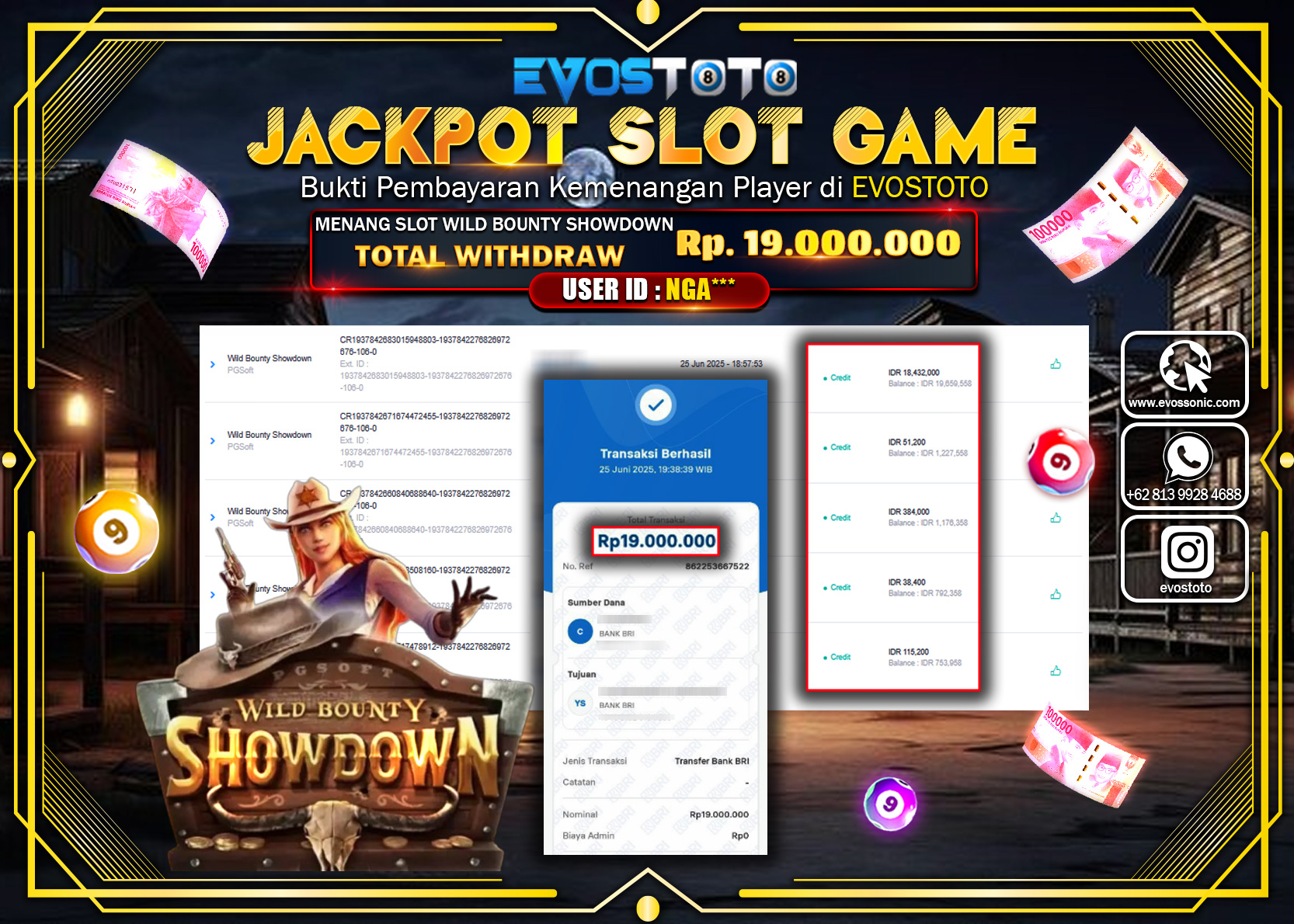 PEMBAYARAN JACKPOT SLOT WILD BOUNTY SHOWDOWN RP19.000.000 DI BAYAR LANGSUNG !