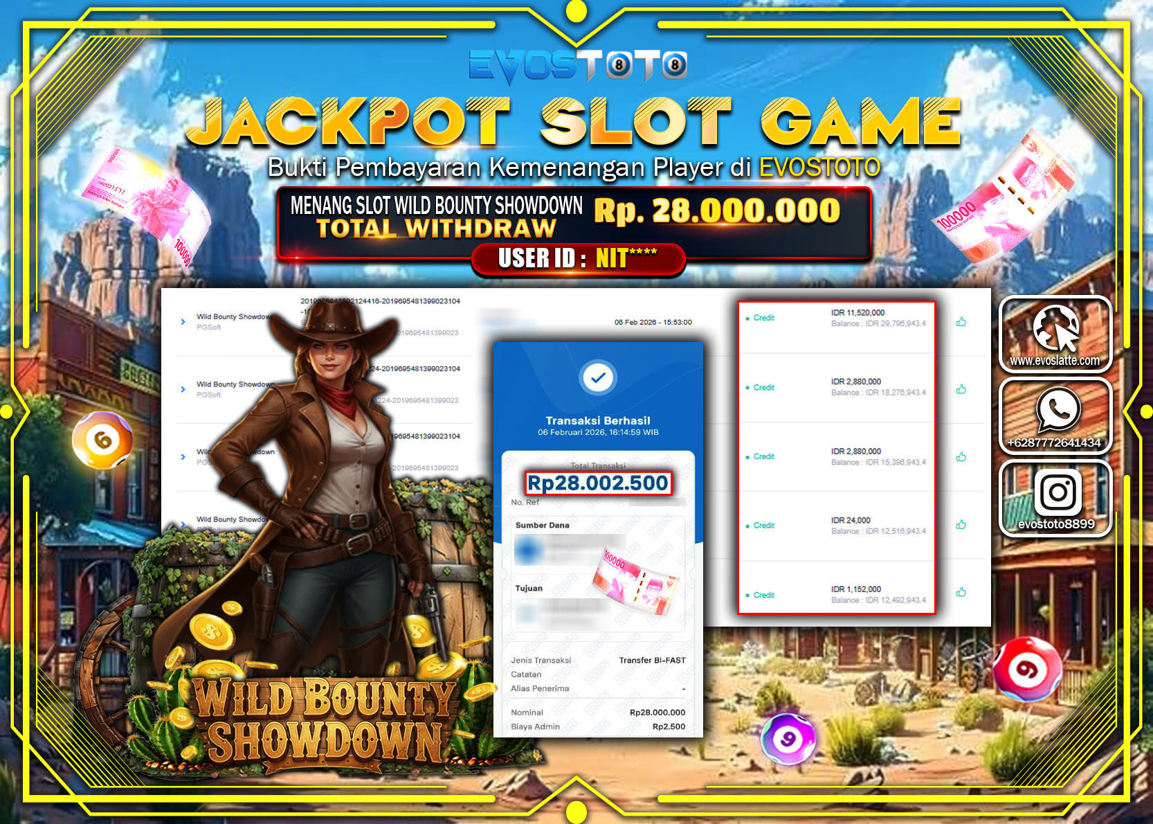 PEMBAYARAN JACKPOT SLOT WILD BOUNTY SHOWDOWN Rp.28.000.000 DI BAYAR LANGSUNG !