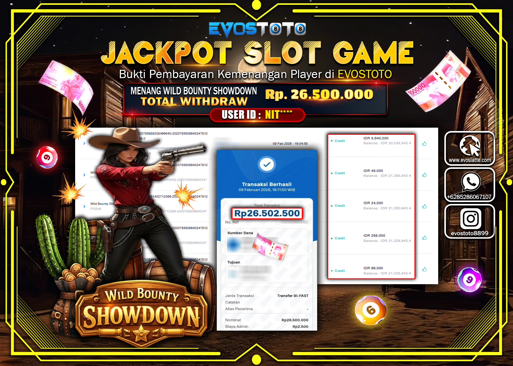 PEMBAYARAN JACKPOT SLOT WILD BOUNTY SHOWDOWN Rp.26.500.000 DI BAYAR LANGSUNG !