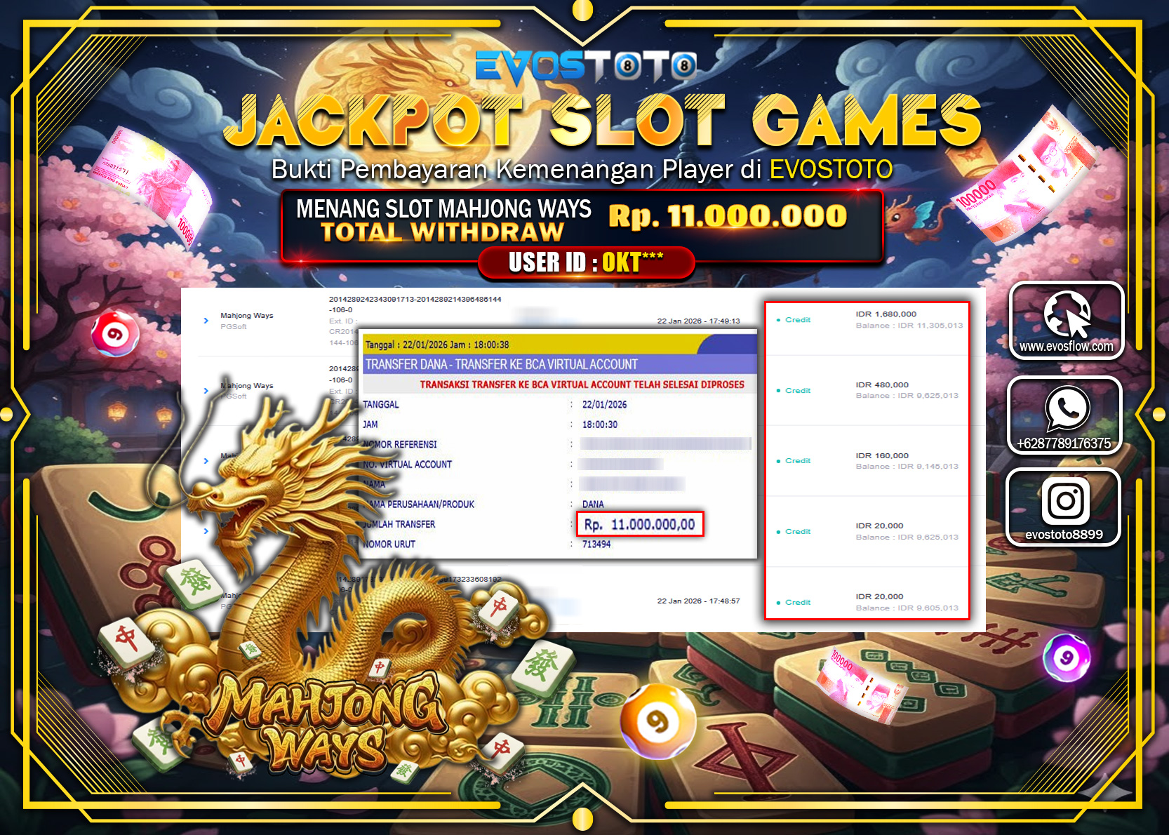 PEMBAYARAN JACKPOT SLOT MAHJONG WAYS Rp.11.000.000 DI BAYAR LANGSUNG !