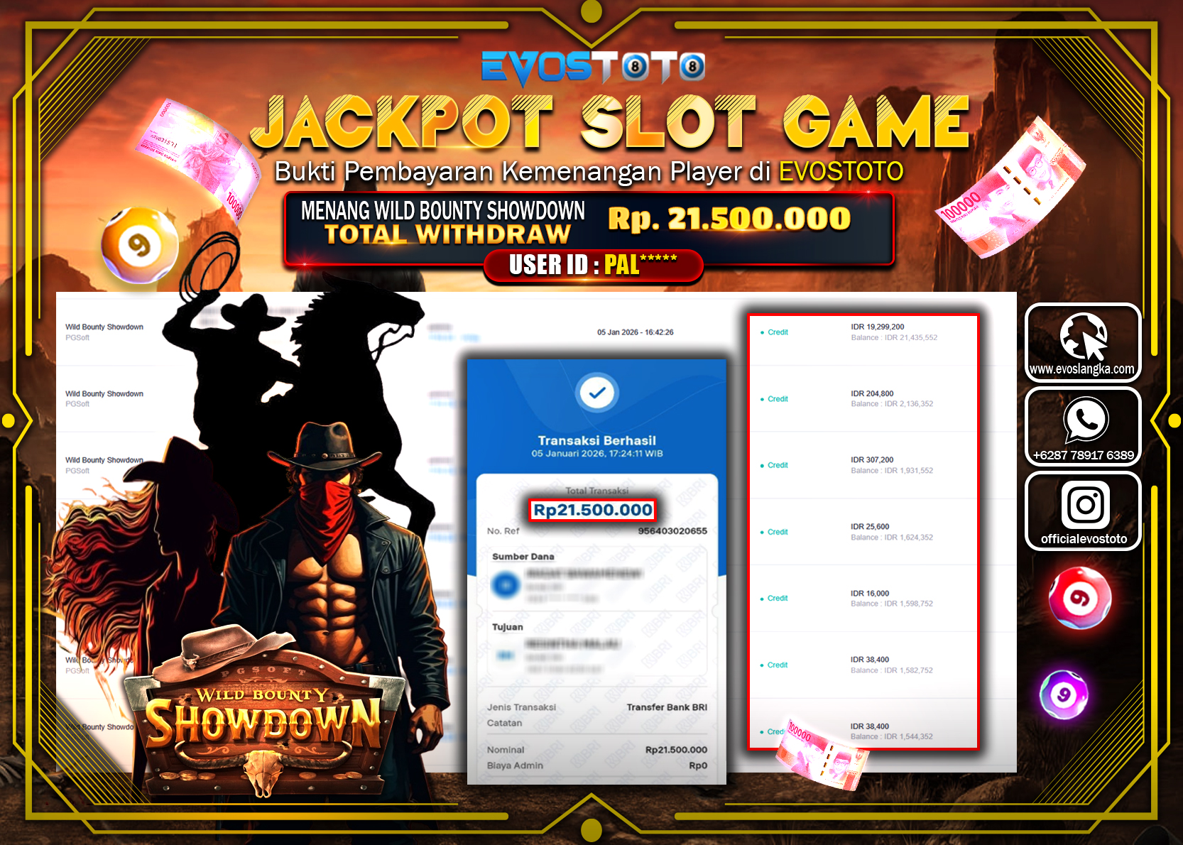 PEMBAYARAN JACKPOT SLOT WILD BOUNTY SHOWDOWN Rp.21.500.000 DI BAYAR LANGSUNG !