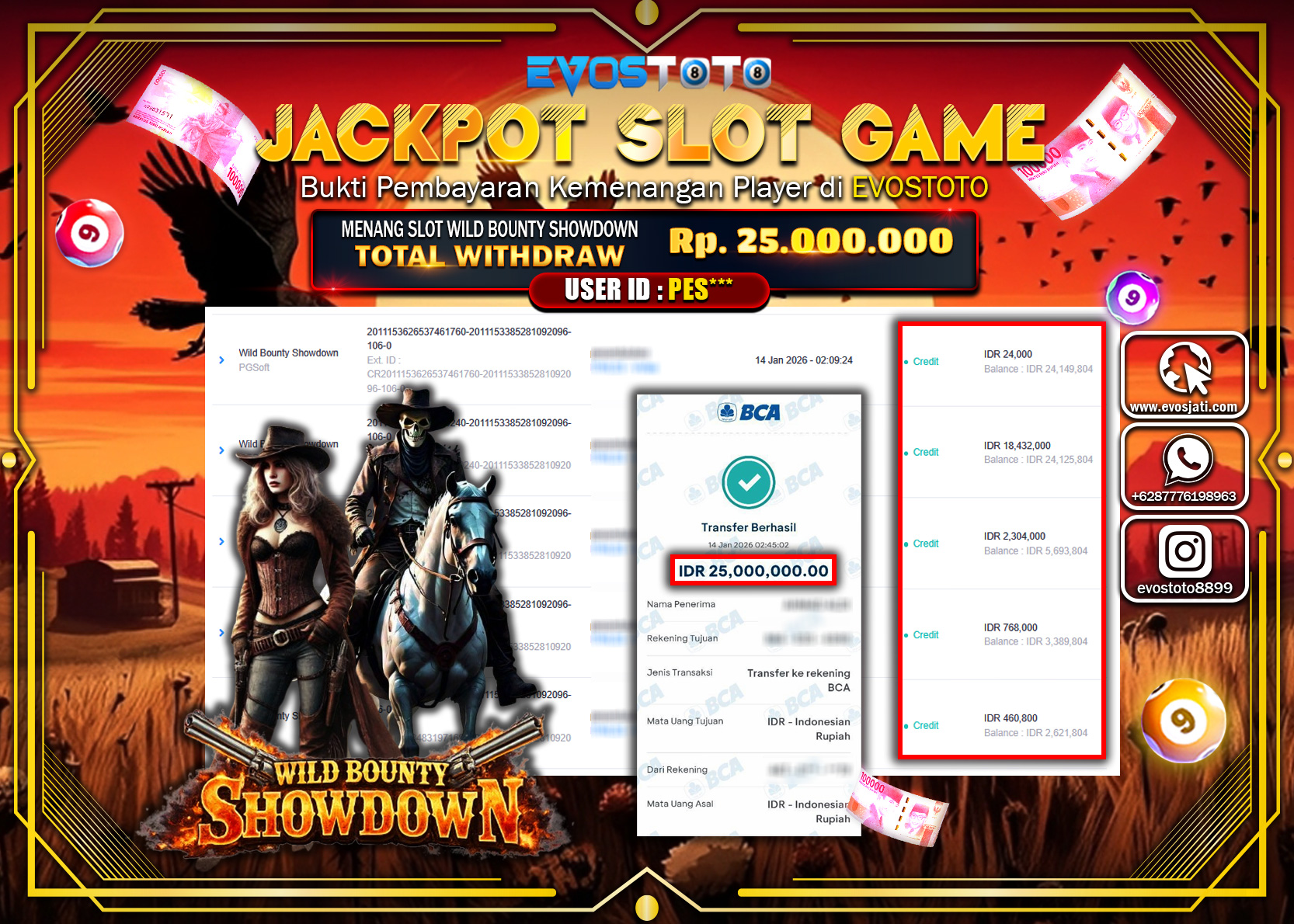 PEMBAYARAN JACKPOT SLOT WILD BOUNTY SHOWDOWN Rp.25.000.000 DI BAYAR LANGSUNG !
