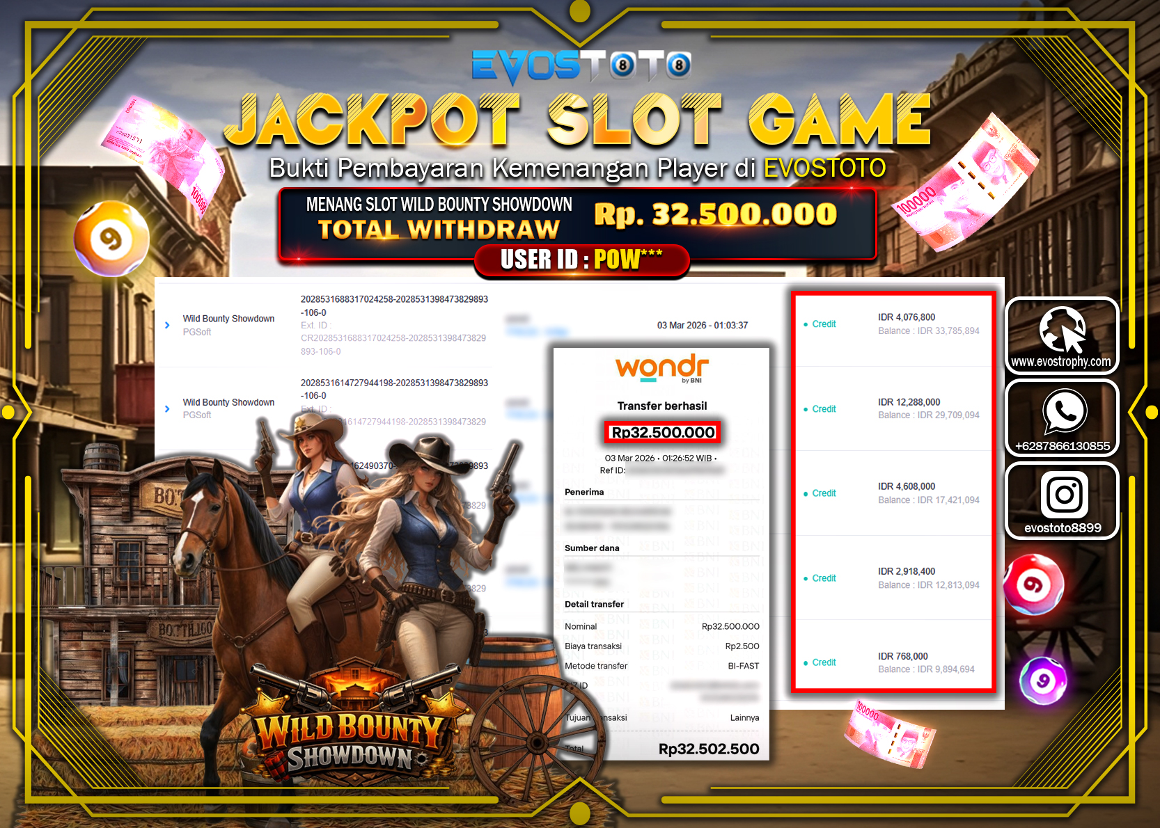 PEMBAYARAN JACKPOT SLOT WILD BOUNTY SHOWDOWN Rp.32.500.000 DI BAYAR LANGSUNG !