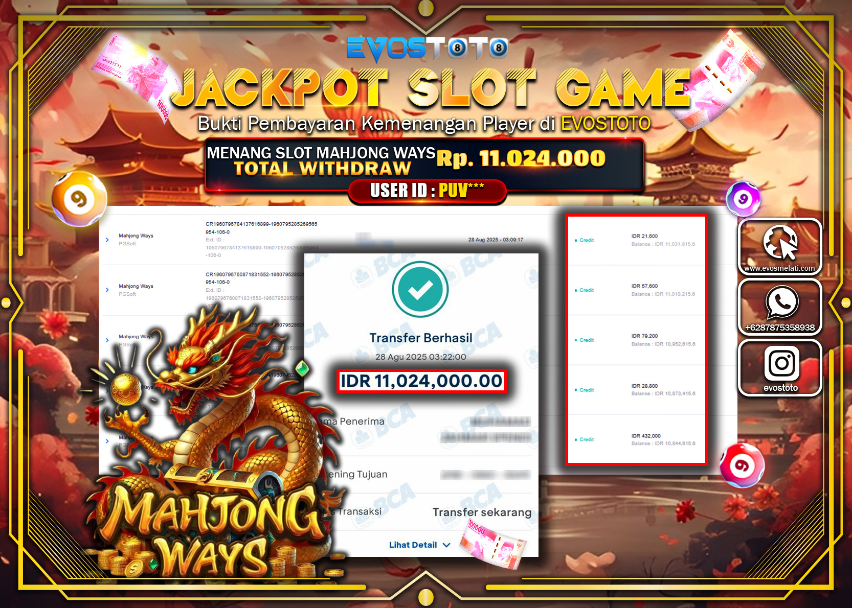 PEMBAYARAN JACKPOT SLOT MAHJONG WAYS Rp32.000.000 DI BAYAR LANGSUNG !