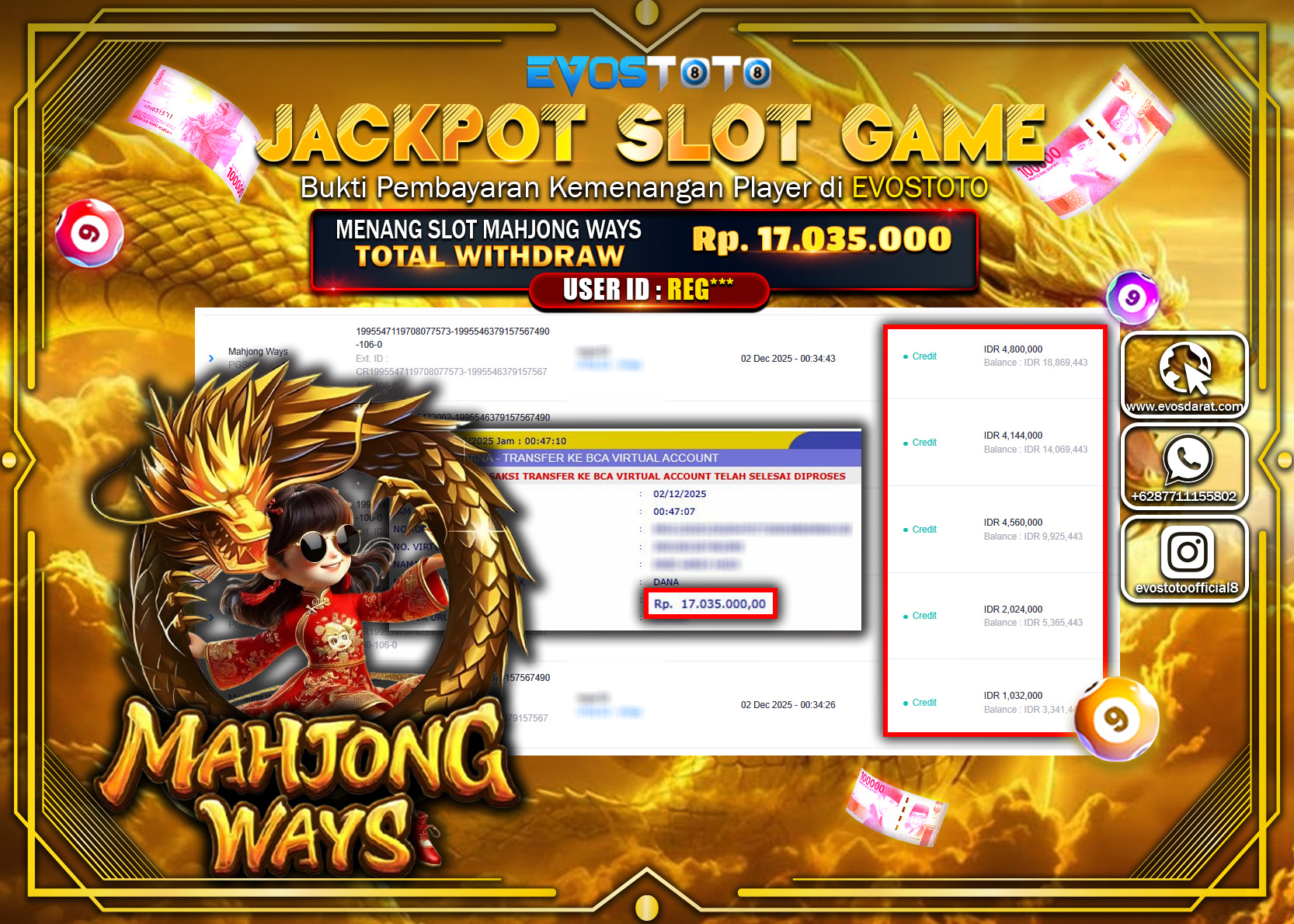 PEMBAYARAN JACKPOT SLOT MAHJONG WAYS Rp.17.035.000 DI BAYAR LANGSUNG !
