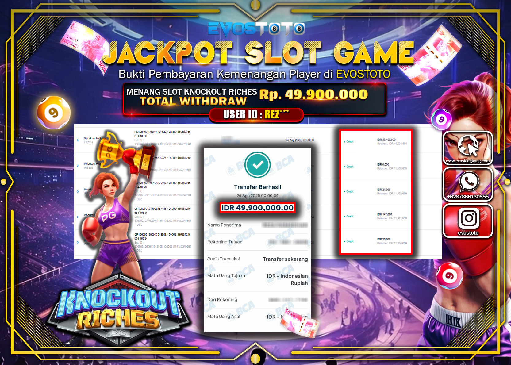 PEMBAYARAN JACKPOT SLOT KNOCKOUT RICHES Rp49.900.000 DI BAYAR LANGSUNG !