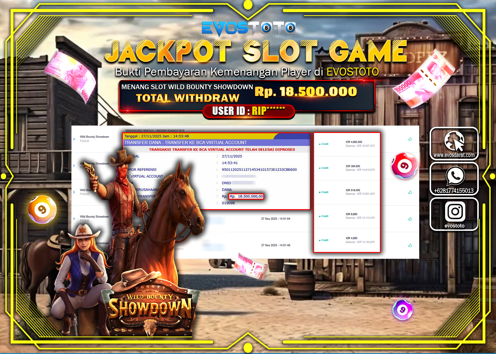 PEMBAYARAN JACKPOT SLOT GAME Rp.18.500.000 DI BAYAR LANGSUNG !
