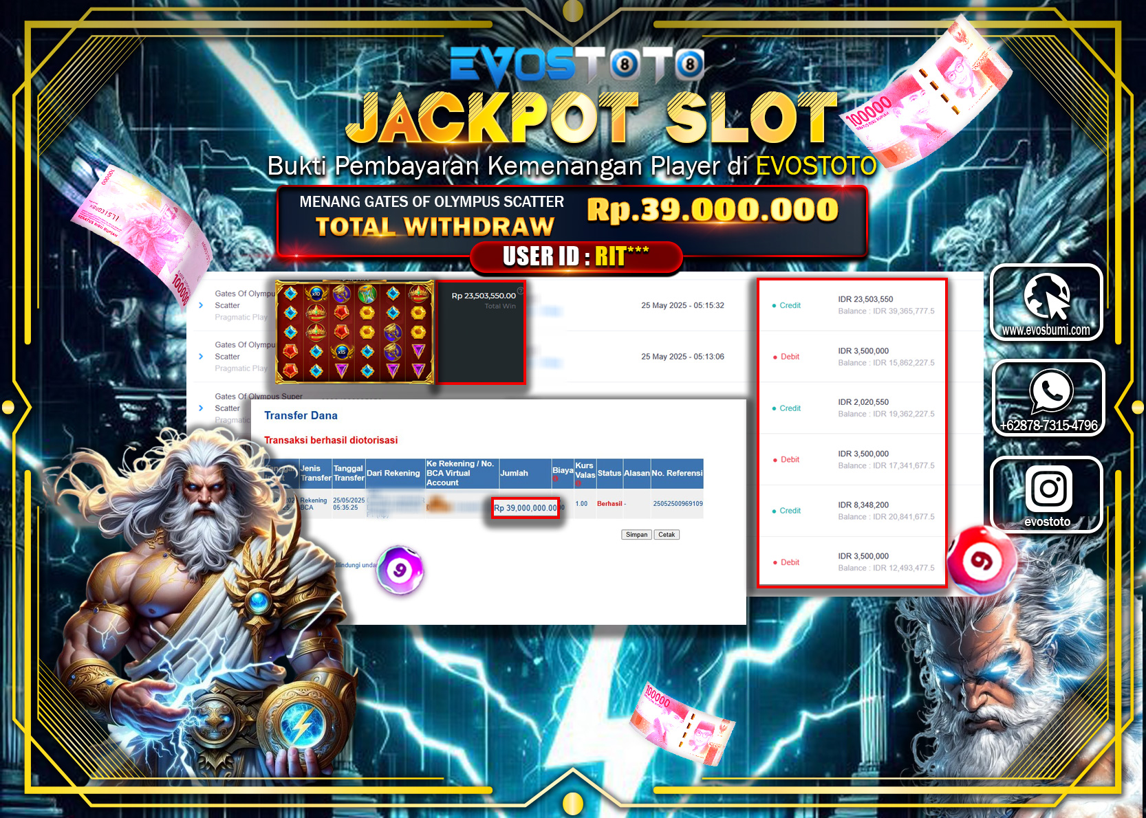 PEMBAYARAN JACKPOT  SLOT GATES OF OLYMPUS SUPER SCATTER  Rp39.000.000 DI BAYAR LANGSUNG !