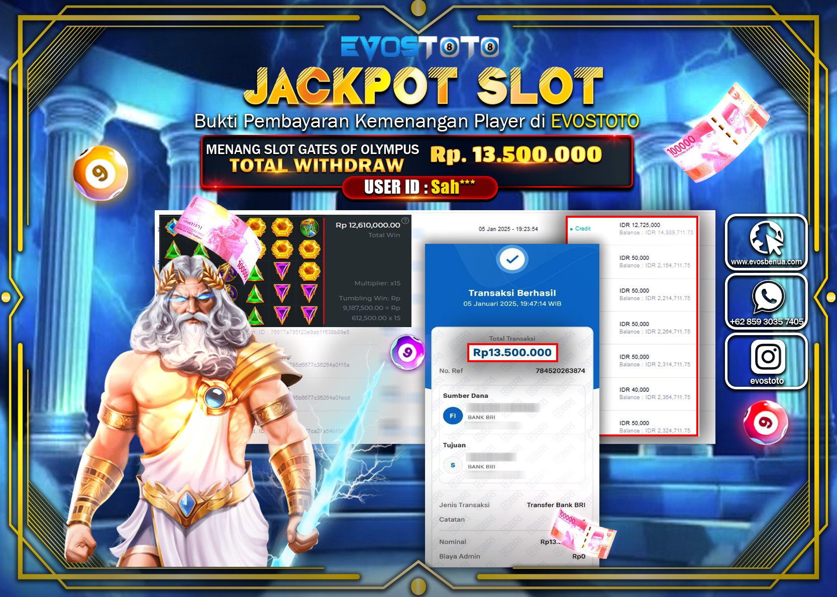 PEMBAYARAN JACKPOT SLOT GATES OF OLYMPUS Rp.19.500.000 DI BAYAR LANGSUNG !