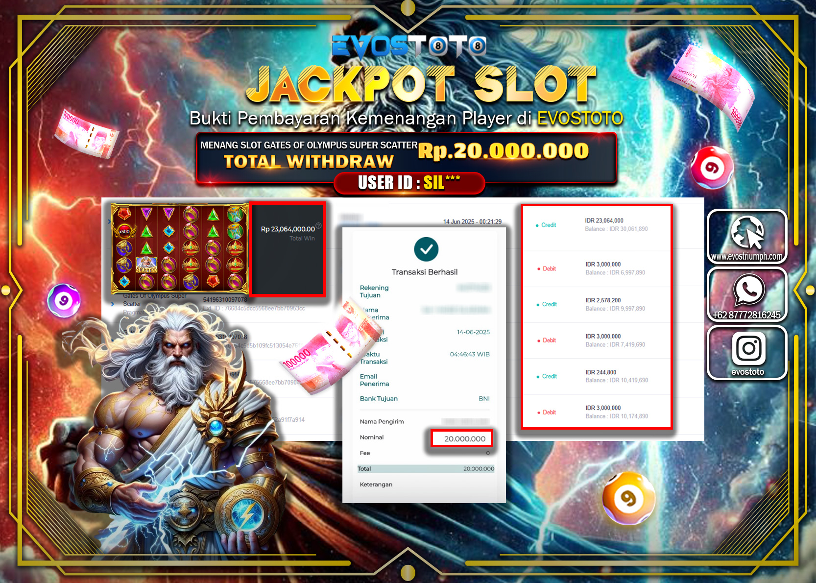 PEMBAYARAN JACKPOT SLOT GATES OF OLYMPUS SUPER SCATTTER 20.000.000 DI BAYAR LANGSUNG !