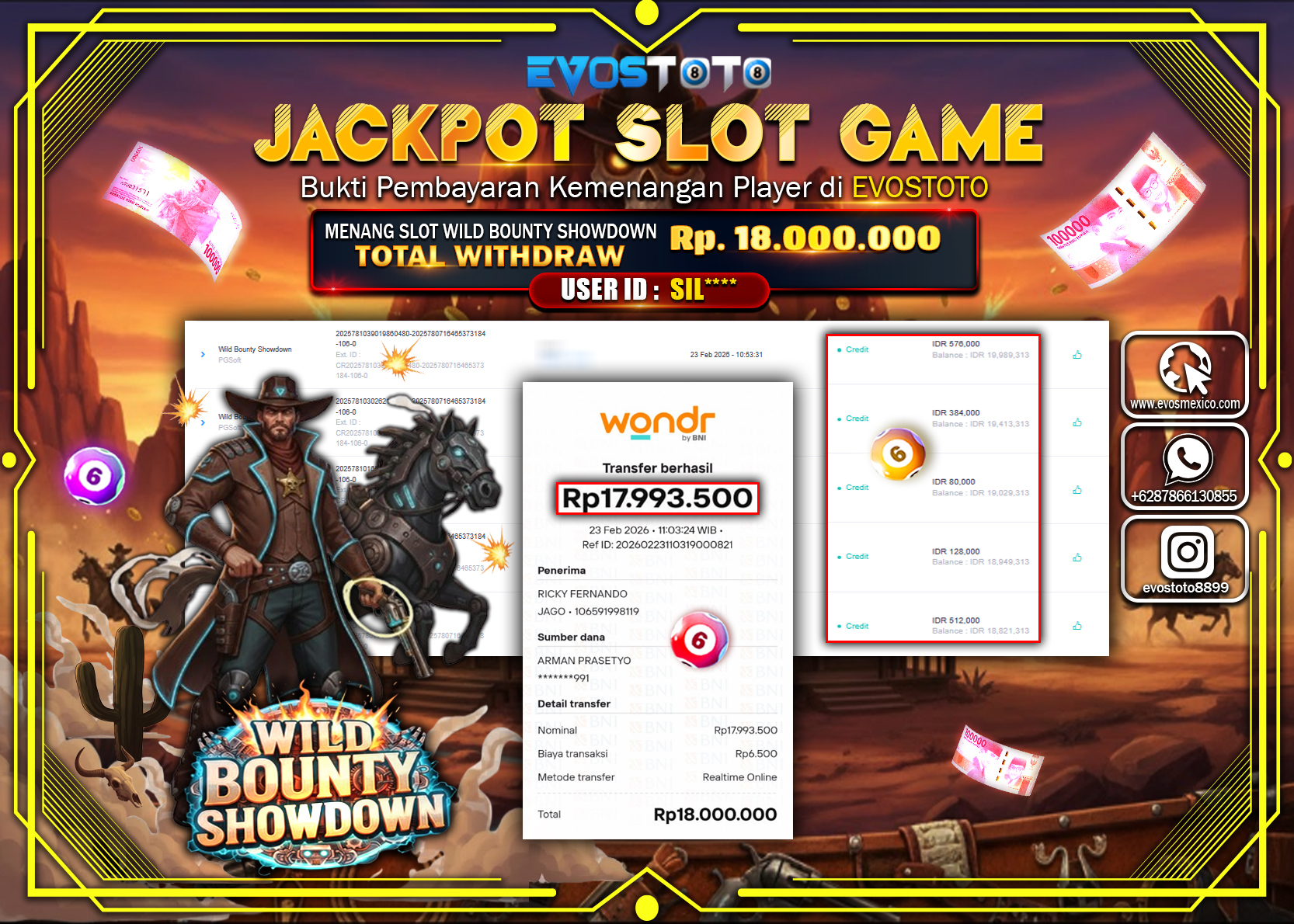 PEMBAYARAN JACKPOT SLOT WILD BOUNTY SHOWDOWN Rp.18.000.000 DI BAYAR LANGSUNG !