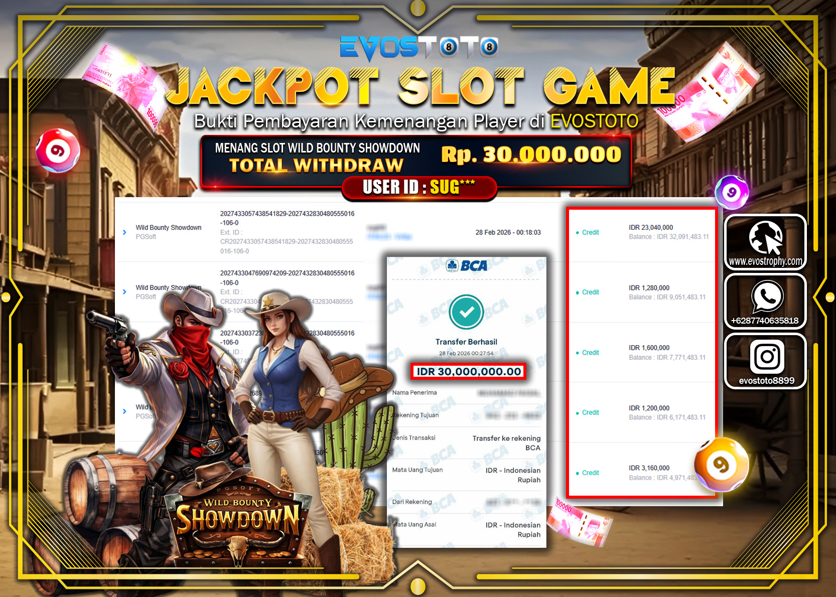 PEMBAYARAN JACKPOT SLOT WILD BOUNTY SHOWDOWN Rp.30.000.000 DI BAYAR LANGSUNG !