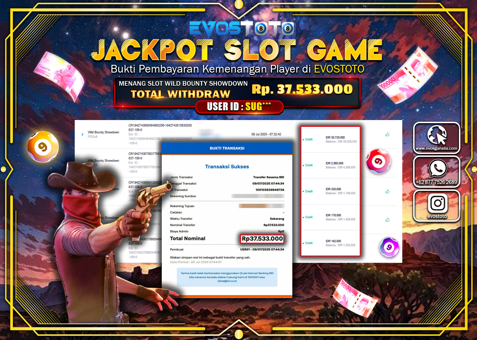 PEMBAYARAN JACKPOT SLOT WILD BOUNTY SHOWDOWN RP37.533.000 DI BAYAR LANGSUNG !
