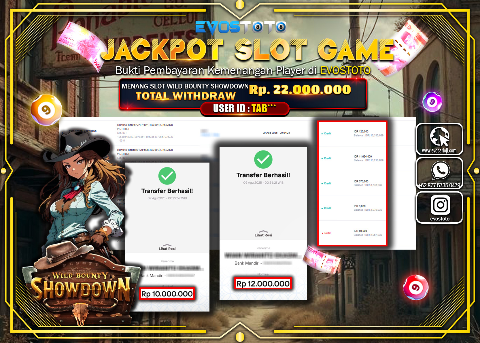 PEMBAYARAN JACKPOT SLOT WILD BOUNTY SHOUWDOWN Rp22.000.000 DI BAYAR LANGSUNG !