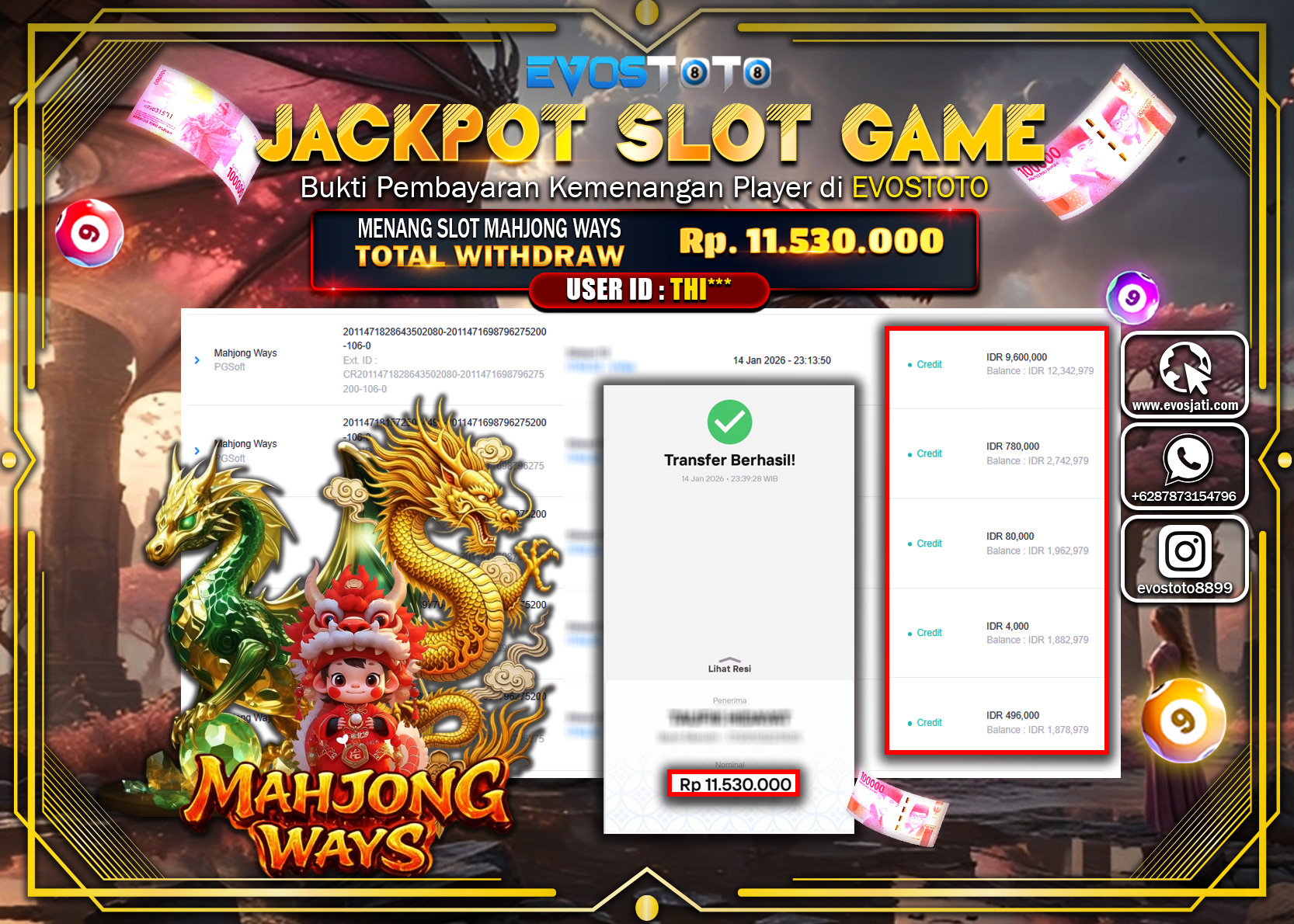 PEMBAYARAN JACKPOT SLOT MAHJONG WAYS Rp.11.530.000 DI BAYAR LANGSUNG !