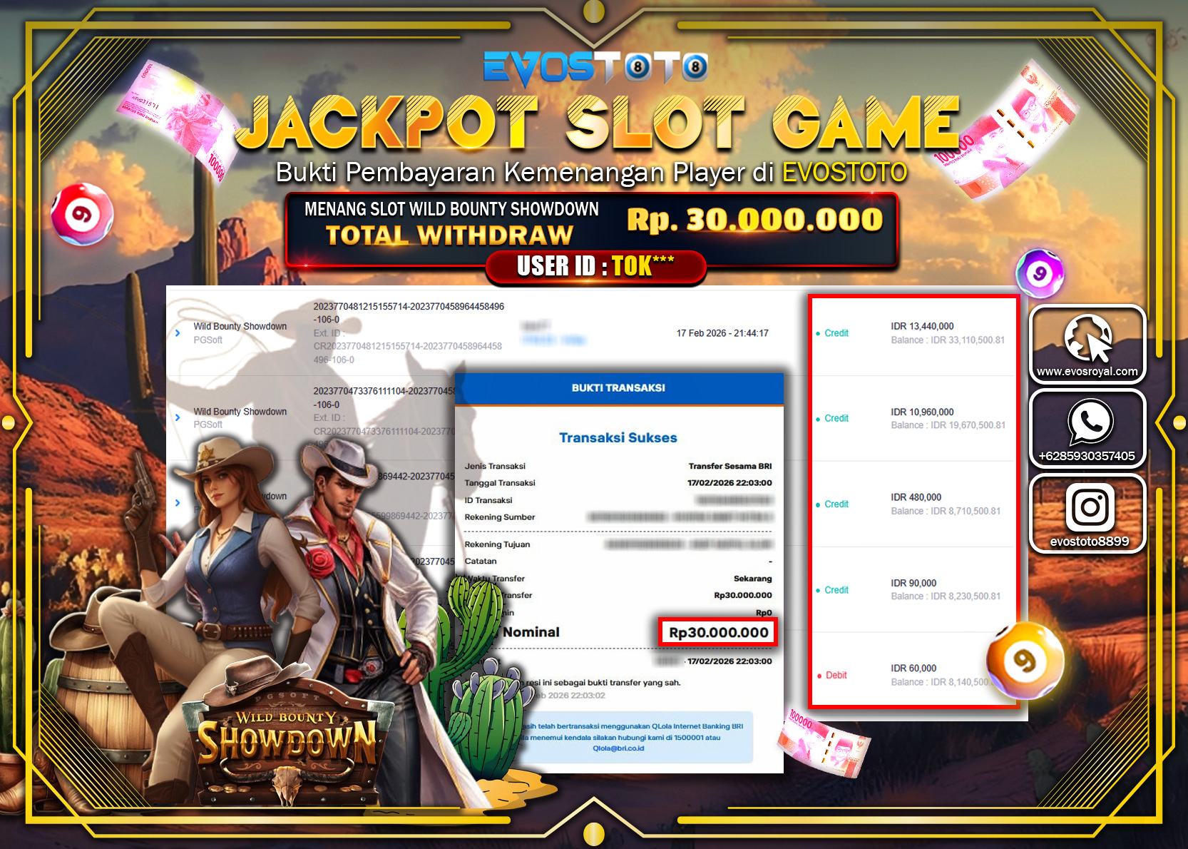 PEMBAYARAN JACKPOT SLOT WILD BOUNTY SHOWDOWN Rp.30.000.000 DI BAYAR LANGSUNG !