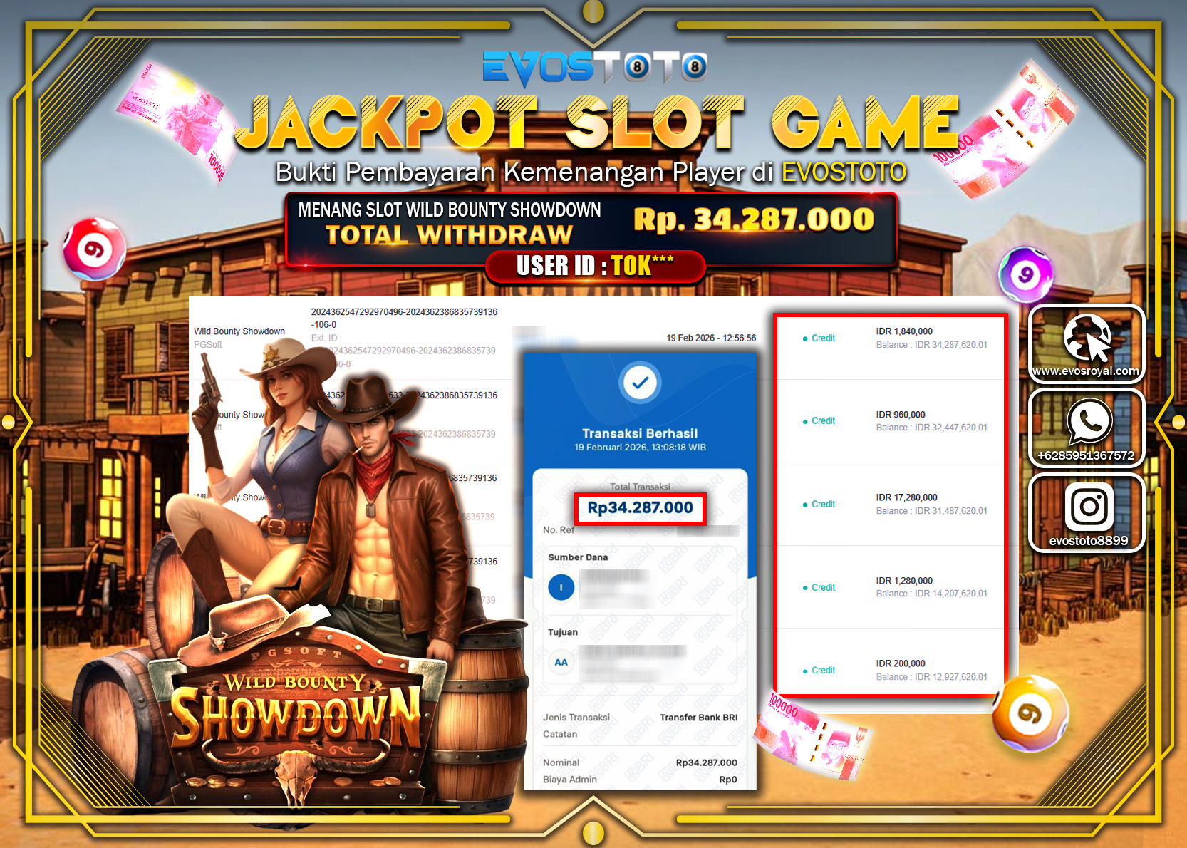 PEMBAYARAN JACKPOT SLOT WILD BOUNTY SHOWDOWN Rp.34.287.000 DI BAYAR LANGSUNG !