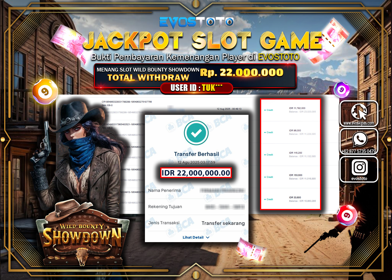 PEMBAYARAN JACKPOT SLOT WILD BOUNTY SHOWDOWN Rp22.000.000 DI BAYAR LANGSUNG !