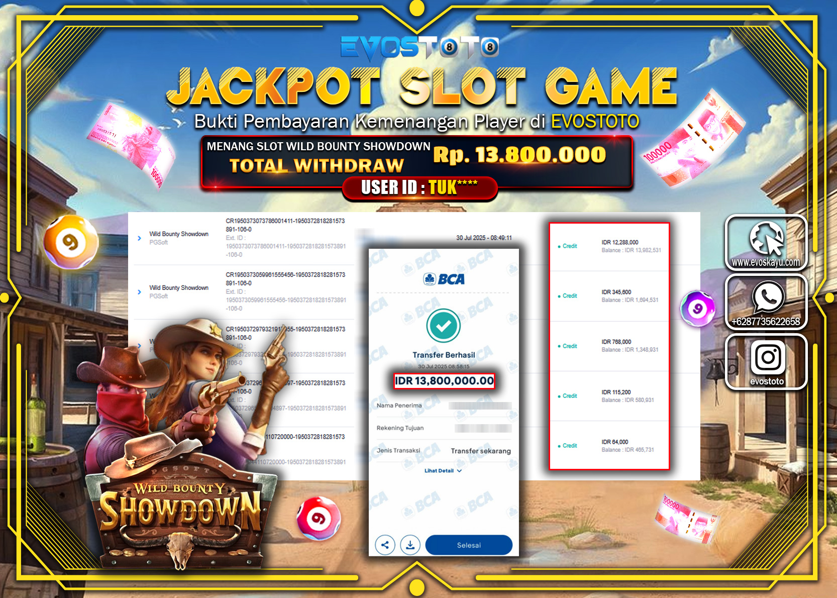 PEMBAYARAN JACKPOT SLOT WILD BOUNTY SHOWDOWN Rp13.800.000 DI BAYAR LANGSUNG !