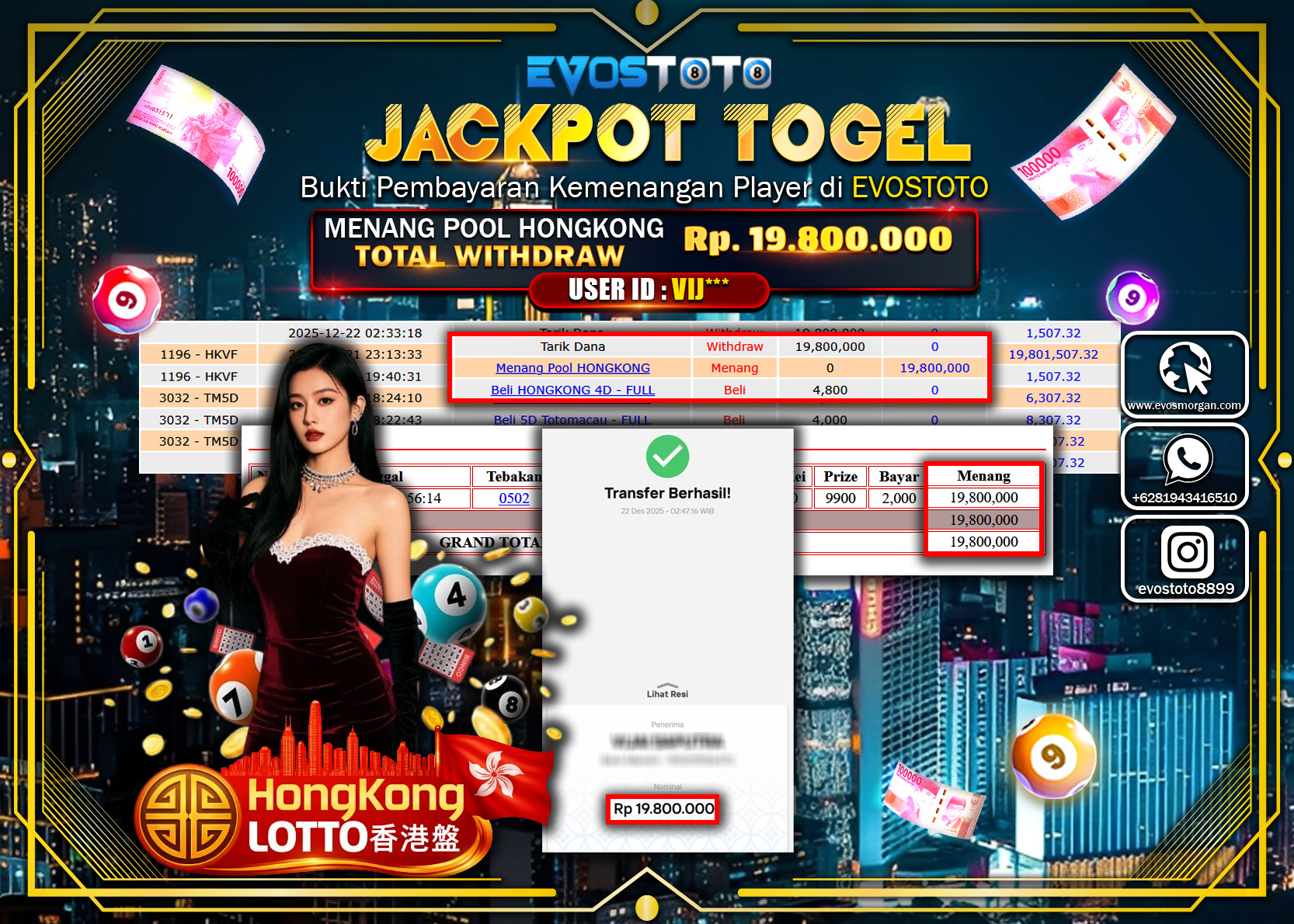 PEMBAYARAN JACKPOT TOGEL POOL HONGKONG Rp.19.800.000 DI BAYAR LANGSUNG !