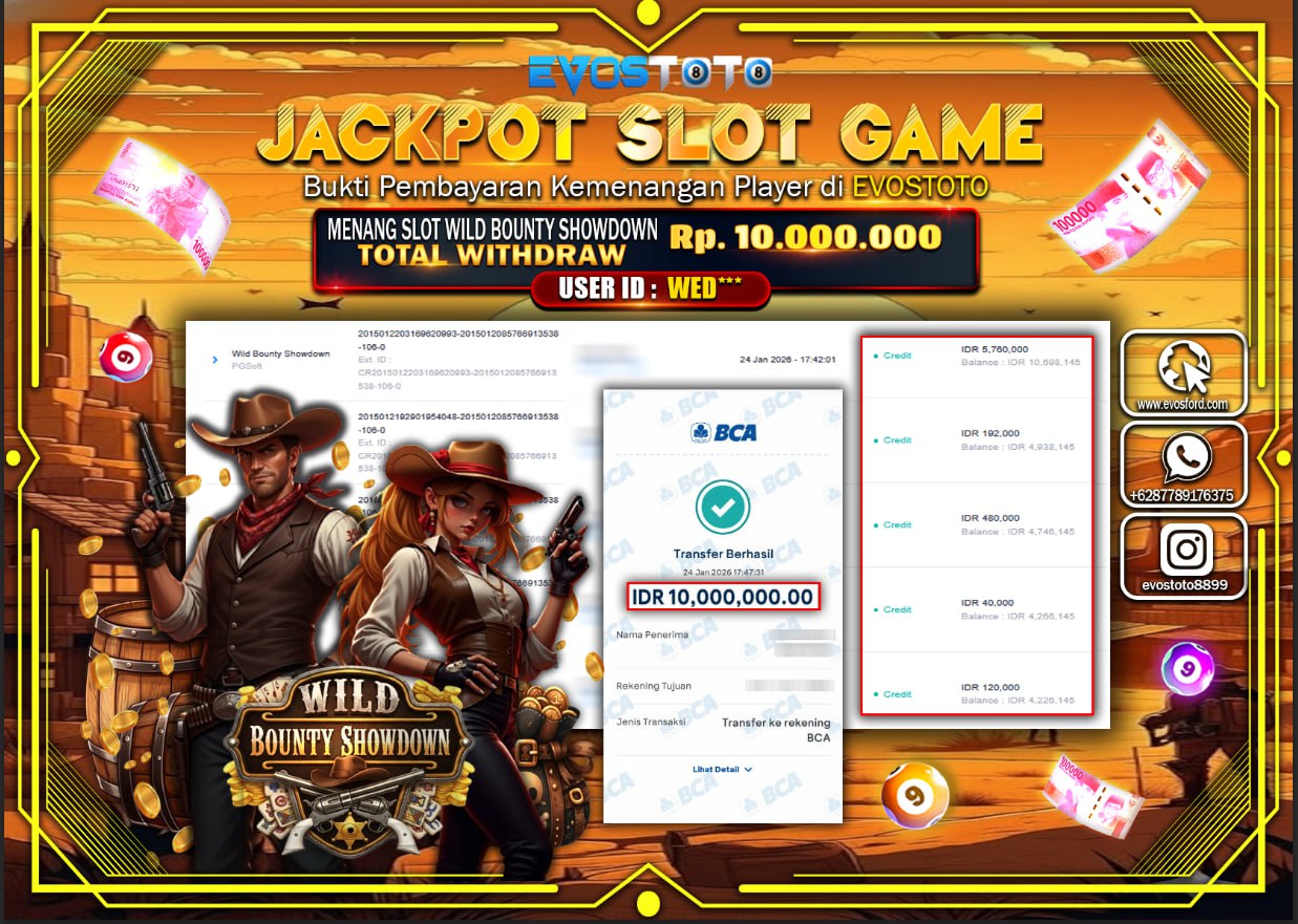 PEMBAYARAN JACKPOT SLOT WILD BOUNTY SHADOWN Rp.10.000.000 DI BAYAR LANGSUNG !