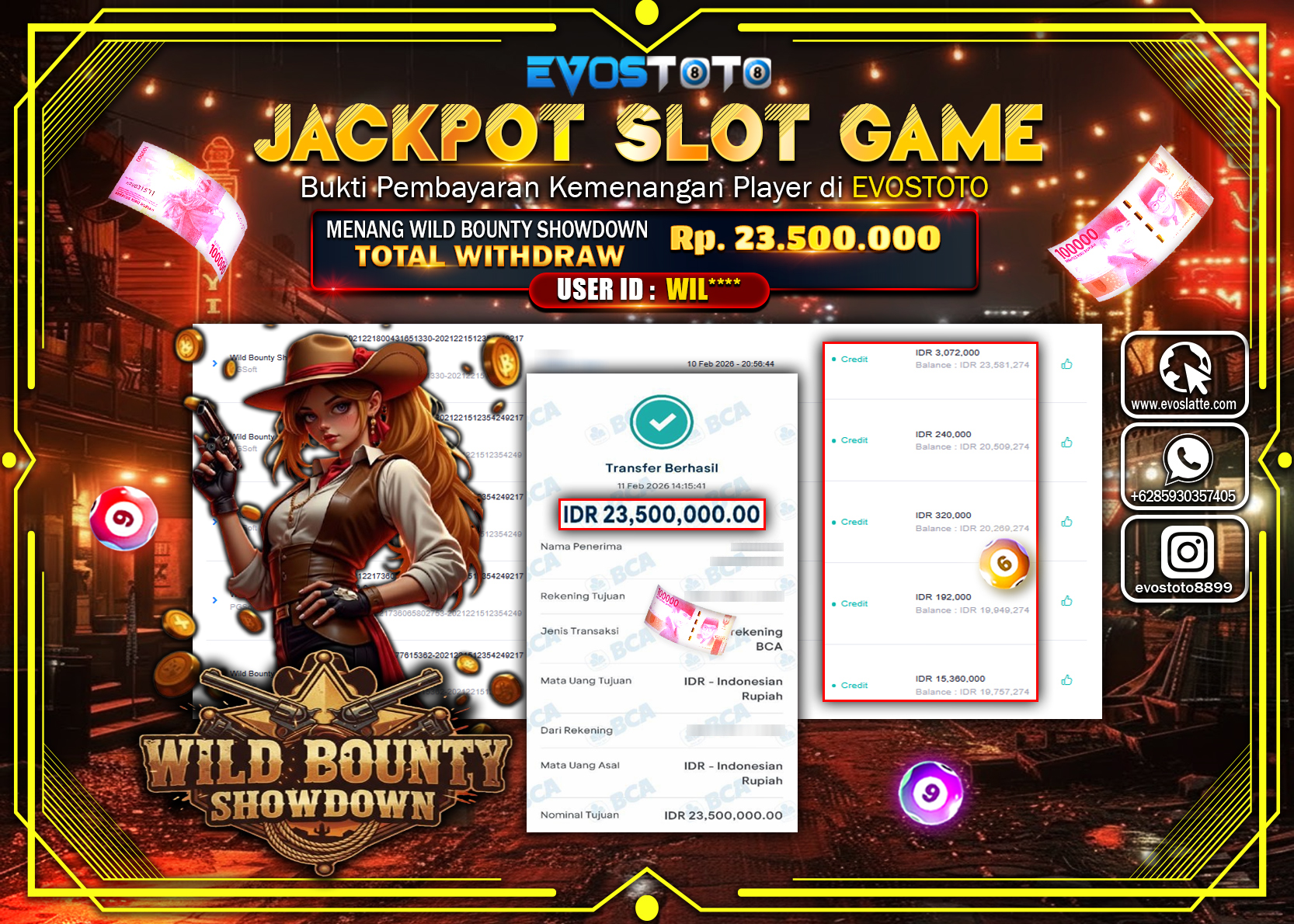 PEMBAYARAN JACKPOT SLOT WILD BOUNTY SHOWDOWN  Rp.23.500.000 DI BAYAR LANGSUNG !
