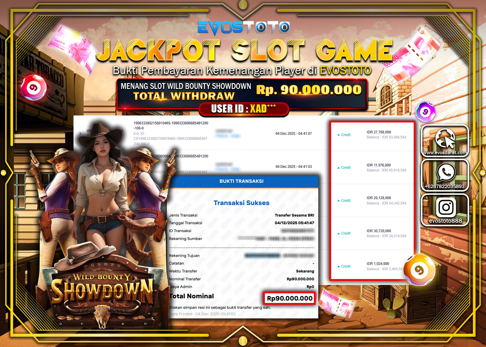 PEMBAYARAN JACKPOT SLOT WILD BOUNTY SHOWDOWN Rp.90.000.000 DI BAYAR LANGSUNG !