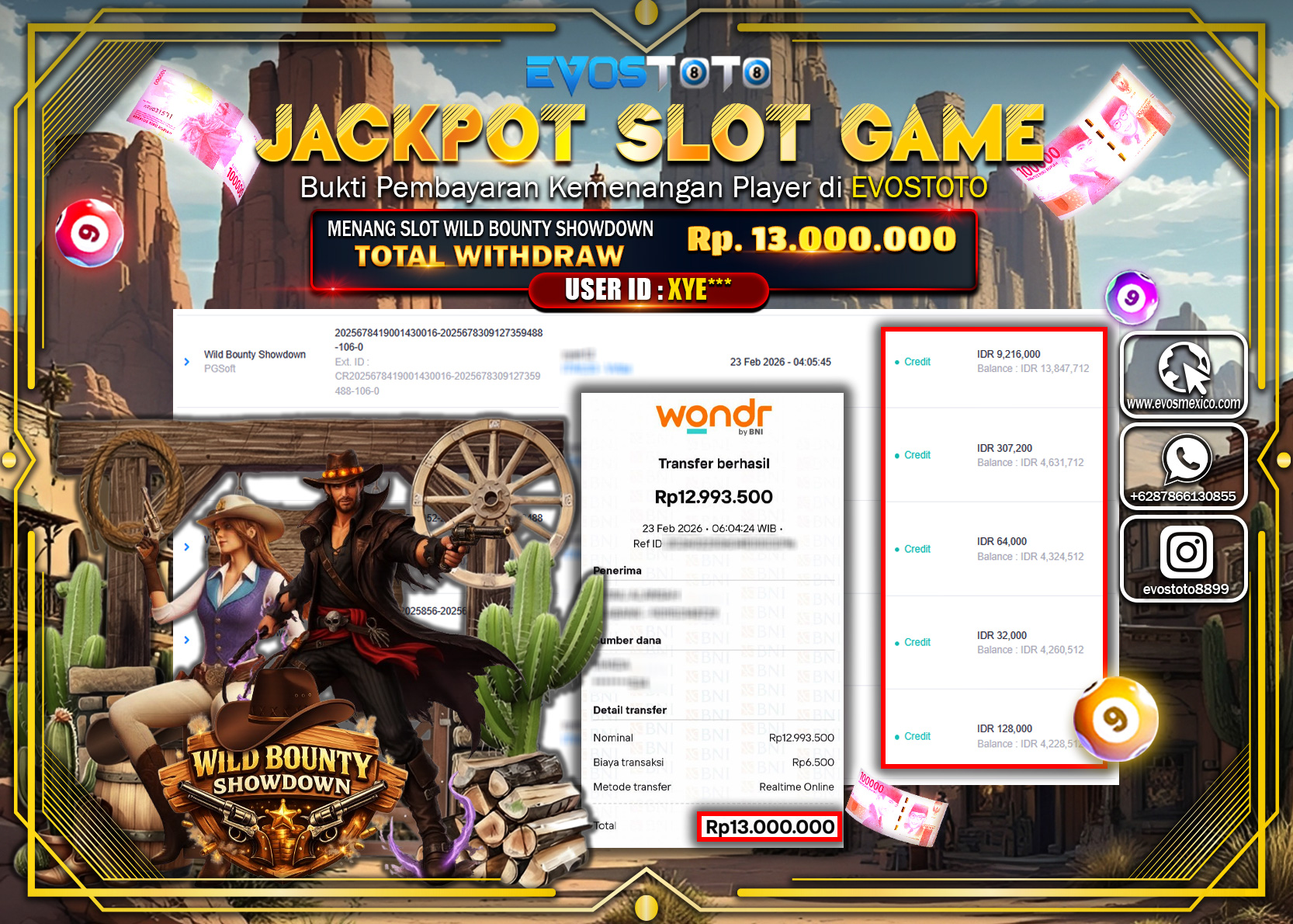 PEMBAYARAN JACKPOT SLOT WILD BOUNTY SHOWDOWN Rp.13.000.000 DI BAYAR LANGSUNG !