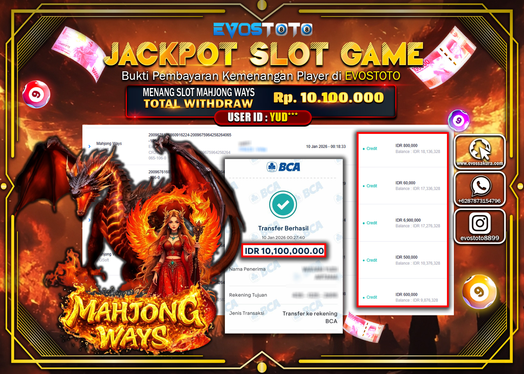 PEMBAYARAN JACKPOT SLOT MAHJONG WAYS Rp.10.100.000 DI BAYAR LANGSUNG !