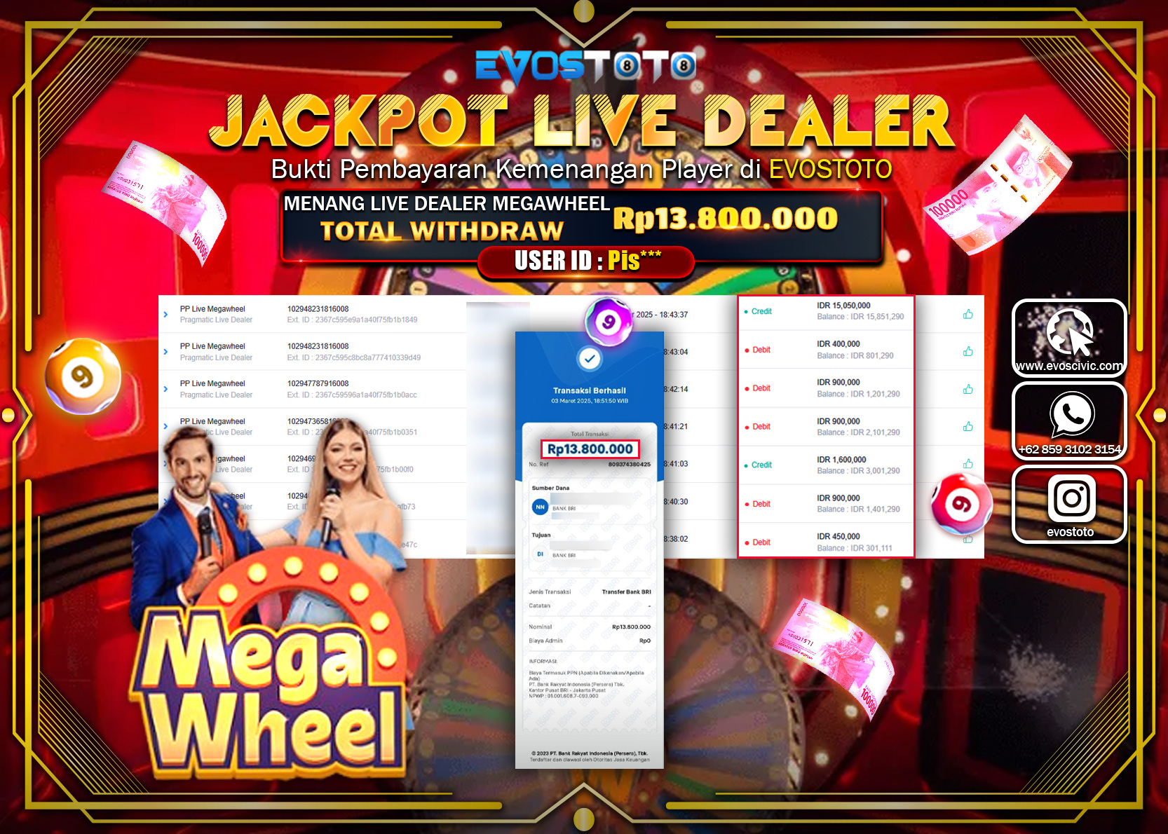 PEMBAYARAN JACKPOT SLOT X15.000 MANIA Rp.30.000.000 DI BAYAR LANGSUNG !